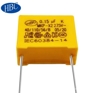 Capactor 0.15uf 275V P10 x2 Metallized Polypropylene Film Anti-interference Capacitor mkp